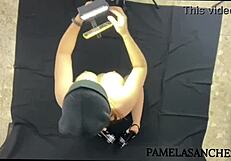 At home, I got horny during a photo shoot! Photographer cums in my mouth, fucks me like a bitch, nice cock, cums again!