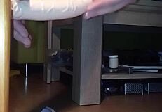 Feeling intense pleasure, gay teen rides dildo in yummy ass.