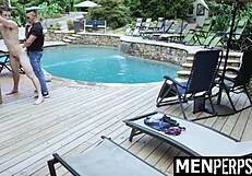 Gay Officer Strips Twink Suspect for Deep Search in Garage