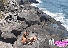 amateurs having fun on a public beach in rio de janeiro brazil