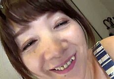 Yukie Miyamae as naked apron housekeeper endures mischief and blowjob