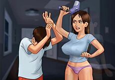 Stepsister Poses Naked in Shower