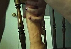 girl rides big dildo anal