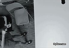 drilling tattooed thief at mall security office while spying on hidden cam