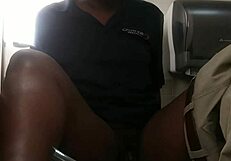 Ebony Babe Posing on Bathroom Counter in Close-Up