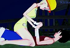 Ulti and Ms. Valentine with Monkey D. Luffy in One Piece Hentai