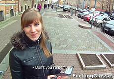 Wannabe model alice gets fucked with glasses on