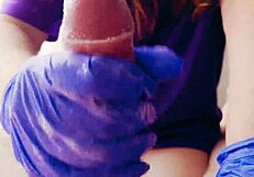 ASMR Masturbation in Gloves with Loads of Cum