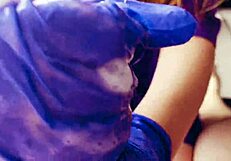 ASMR Masturbation in Gloves with Loads of Cum