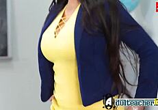 Busty milf teacher bangs student hard at Adulteacher Com