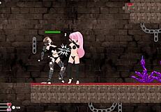 Futa hentai game session with anime characters