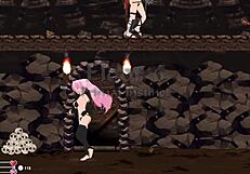 Futa hentai game session with anime characters