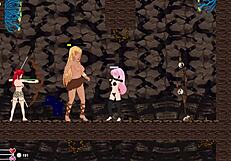 Futa hentai game session with anime characters