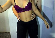 Tight clothing makes sex more exciting in this video.