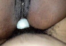 i got a creampie in my ebony pussy from big cock in the car