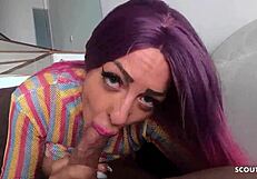 Beautiful German emo Cathy B in hardcore POV video on holiday