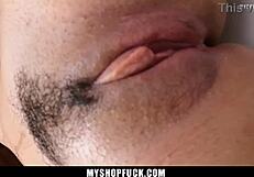 yo dude, i caught this blonde teen stealing a laptop - MyShopFuck