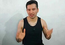 Young twink sucks huge cock of friend's uncle