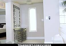 Badmilf - “Hey, stepmom’s taking control, banging stepson and his girlfriend in a wild 3some!”