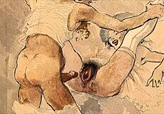 check out this vintage erotic illustration from retro anime