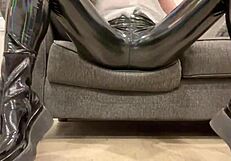 Fetish Latex Pvc Shiny Boots With Rubbing Sounds