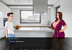 In lust legacy hentai game, a pornstar sucks his cock to compare with step dad