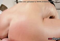 Eurobabe with big tits tugs cock before getting drilled hard in doggystyle action!