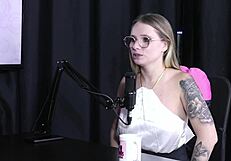 Naty varga explores positions in sheer red lingerie