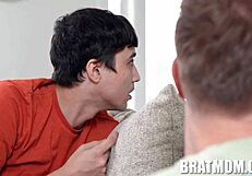 stepmom demands blowjob from stepson in pov scene