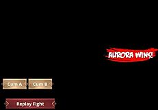 Aurora and Terra wrestle naked in 3D, leading to lesbian tribbing