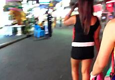 kinky asian girl keeps hot black lingerie on during wild outdoor banging