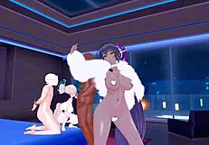 Asuna and Karin in Hentai MMD Scenes.