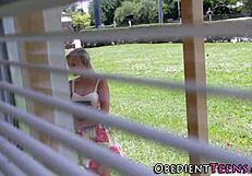 kinky teen 18+ gets rough fucked while rubbing hard