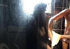 novinho fucks his friend's aunt in her bathroom