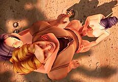 Who gets a handjob on the beach in this Warcraft parody?