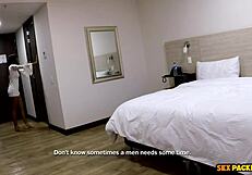 brunette enjoys close up riding and cheating with latina girlfriend