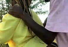 she skipped classes and got caught, then creampied outdoors by black guy