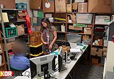 delicious teen 18+ with small 18+ tits enjoys hard dicking in office uniform