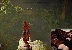 Redhead Gamer Slut Forgets Webcam On While Using Huge Toys