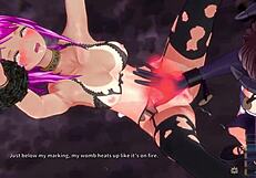 Holy Knight Ricca And Miria With Tattoos In 4K 3D Hentai Game