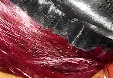 Ebony deepthroats monster black cock intensely