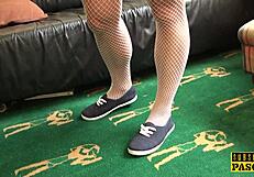 i'm a skanky british sub getting hair pulled and analized