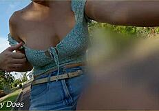 Wife Flashes Big Tits On Bike Ride In Public Streets