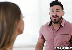 Latina Brunette Bends Over to Take Bully's Big Cock Hard