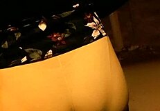 Bruna's legs look amazing in spandex, perfectly marking her underwear