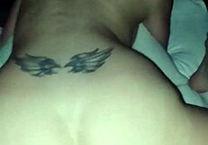 amateur rides big cock in reverse cowgirl position.