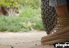 Amazing Ebony Teen 18+ Scarlit Scandal Posing And Striptease For Playboy