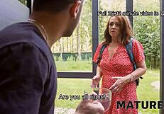 Chubby Mature's Pussy Filled in Sauna!