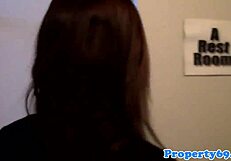 the realtor beauty rides dick to close the deal outdoors with tan lines