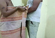 bhabhi steps out after bathing and gets fucked right away